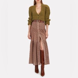 NWT $495 Ulla Johnson Greta Olive Green Alpaca Knit Designer Cardigan